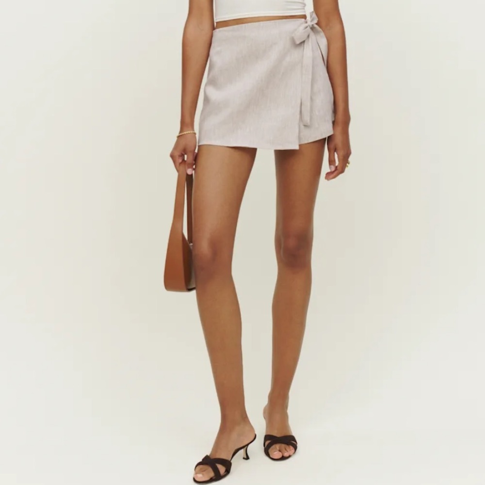 Reformation Eva Linen Skort